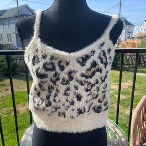 Leopard Print Fuzzy Tank